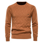 Diamond Knit Crew Sweater