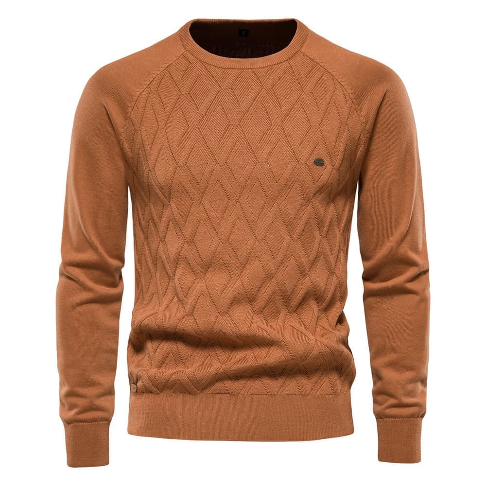 Diamond Knit Crew Sweater