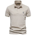 Men’s Cotton Blend Embroidered Polo Shirt