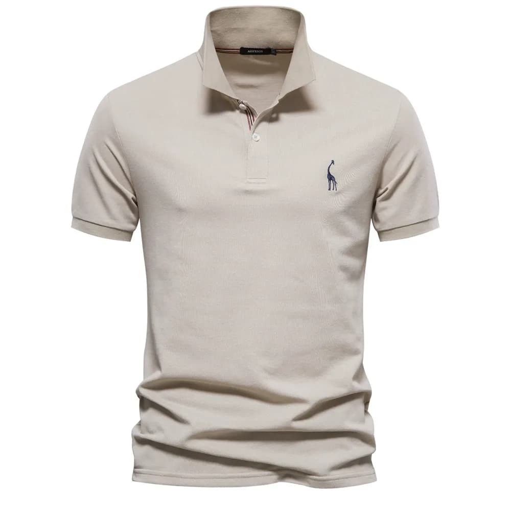Men’s Cotton Blend Embroidered Polo Shirt