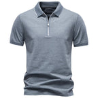 Men’s Refined Zip Collar Polo Shirt