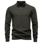 Men’s Textured Half-Zip Knit Sweater