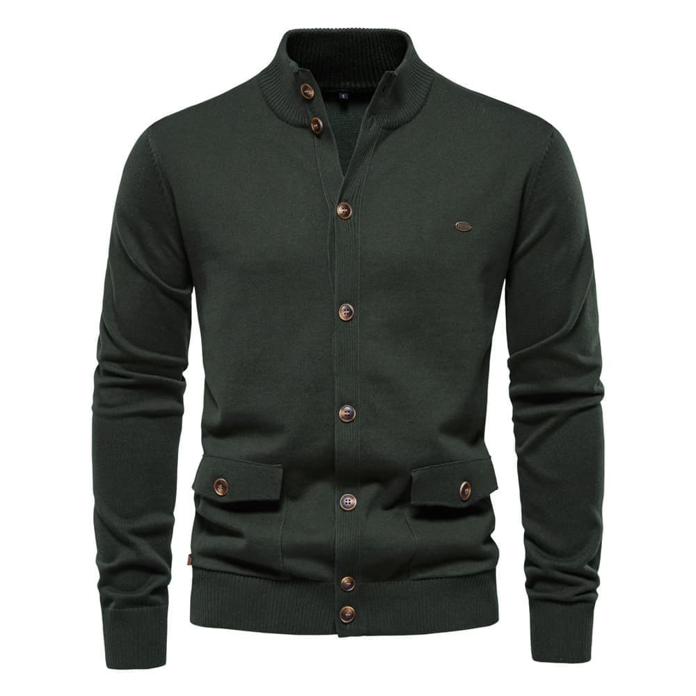 Classic Button-Up Knit Cardigan