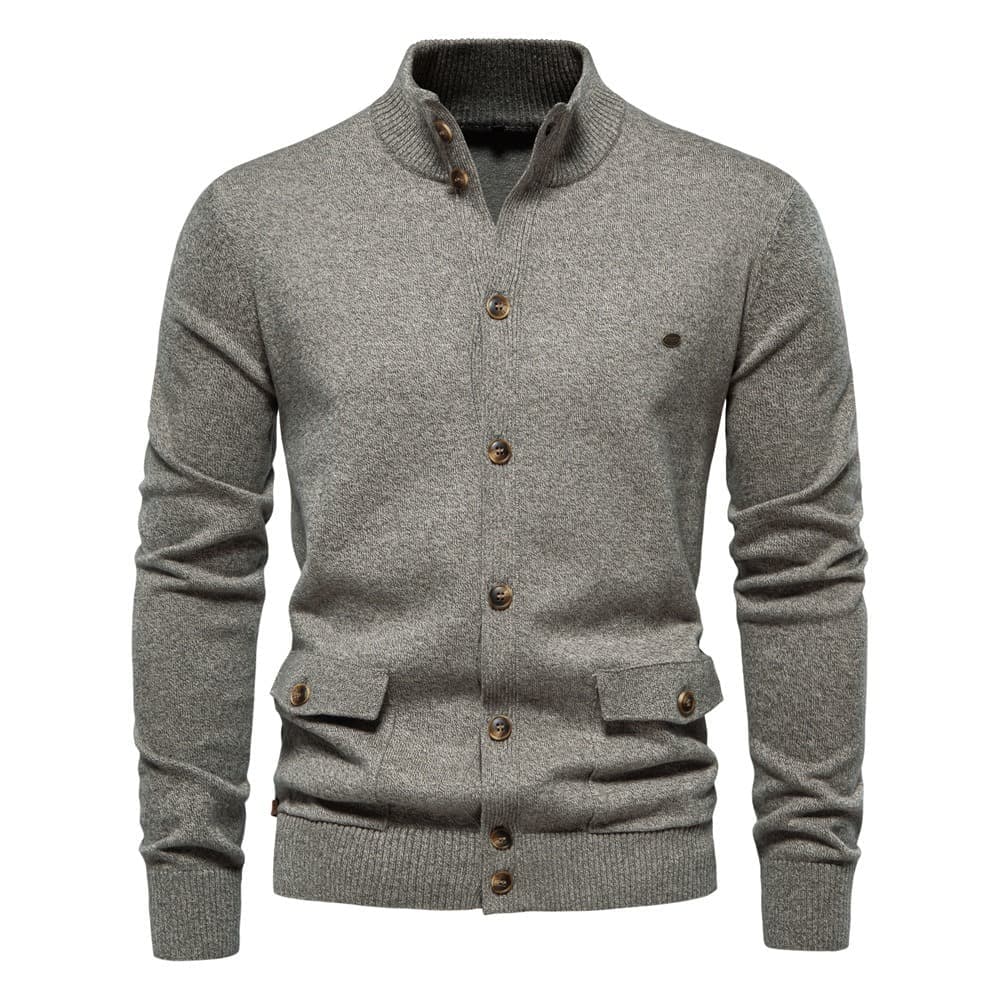 Classic Button-Up Knit Cardigan