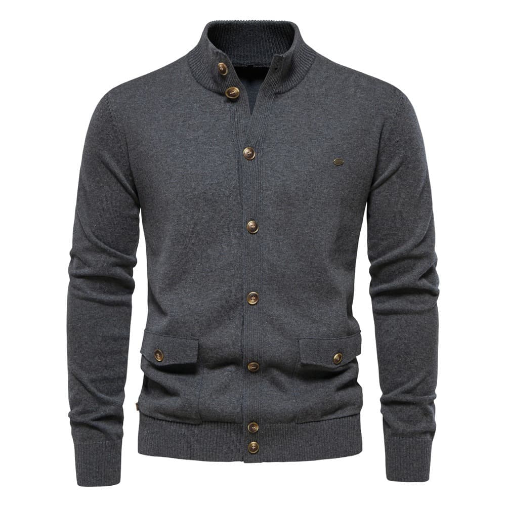 Classic Button-Up Knit Cardigan