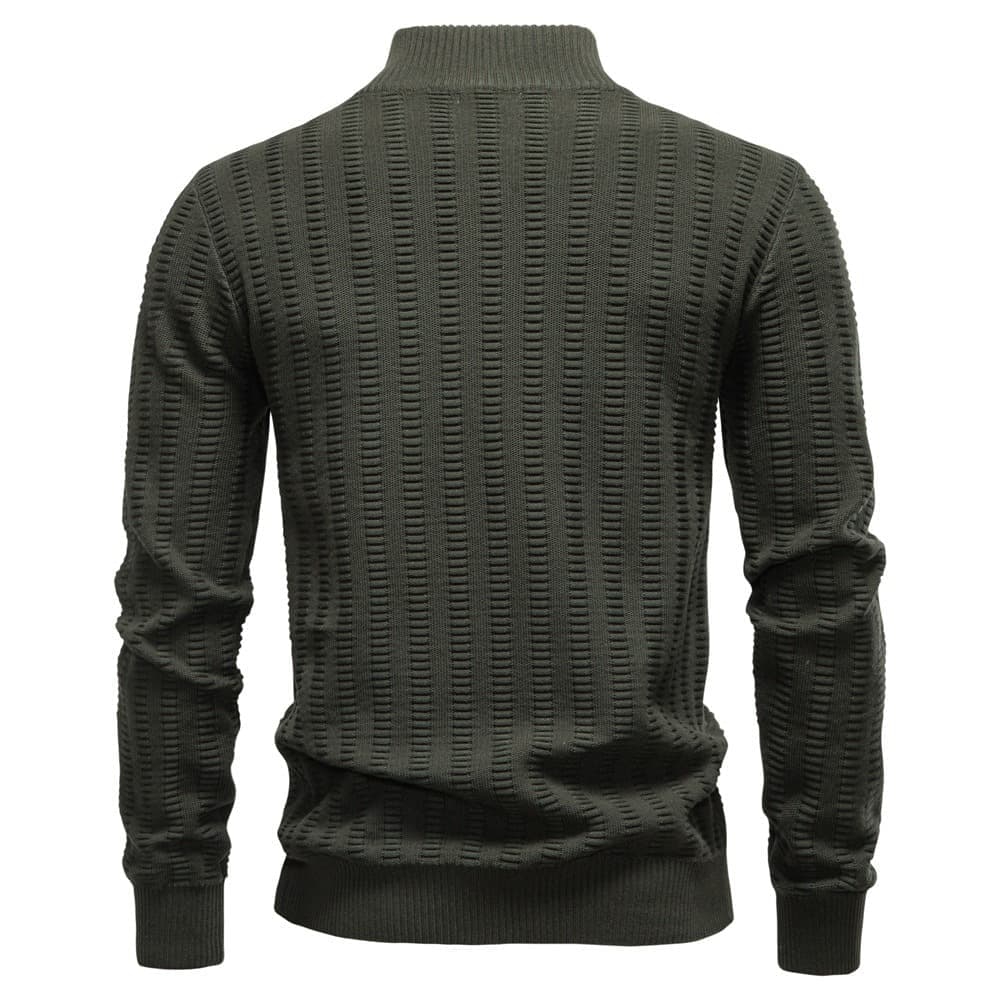 Men’s Textured Half-Zip Knit Sweater