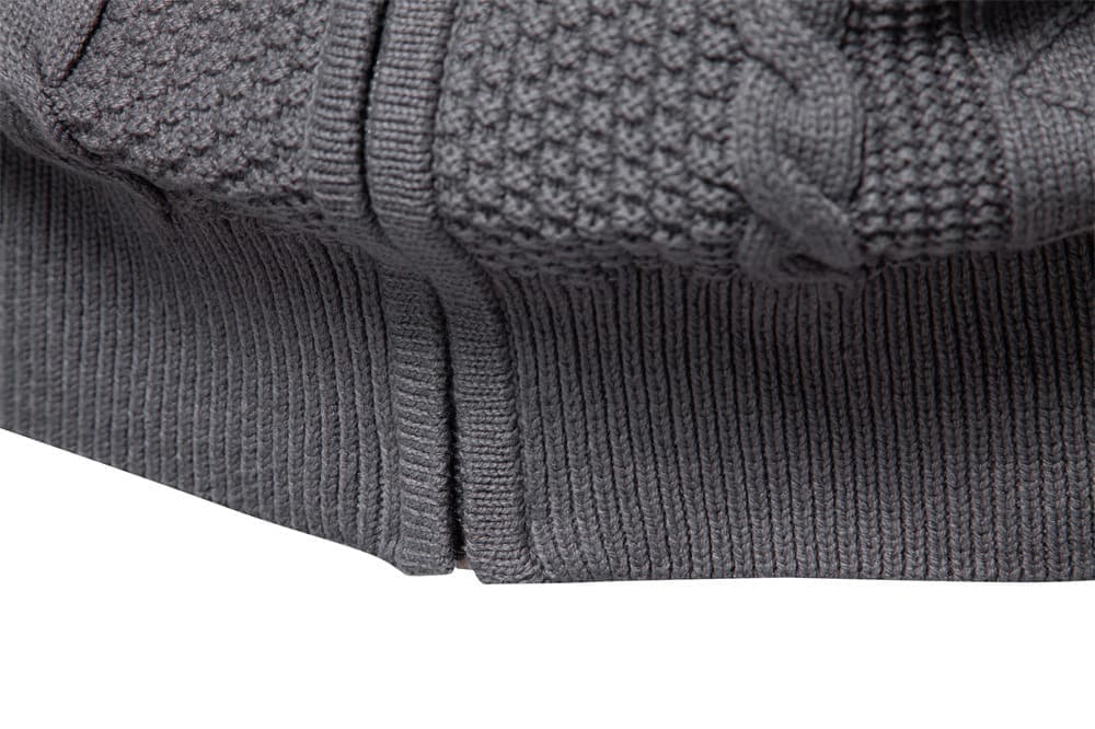 Men’s Classic Cable Knit Full-Zip Cardigan Sweater