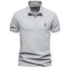 Men’s Cotton Blend Embroidered Polo Shirt