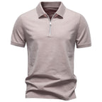 Men’s Refined Zip Collar Polo Shirt