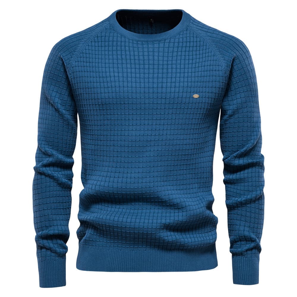 Classic Grid Crew Neck Sweater