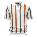Striped Resort Polo Knit Shirt