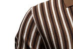 Men’s Vintage Stripe Knit Polo Shirt