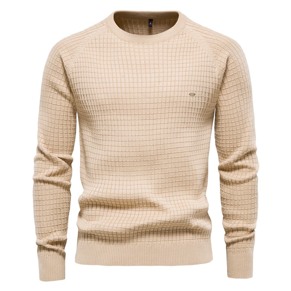 Classic Grid Crew Neck Sweater