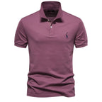 Men’s Cotton Blend Embroidered Polo Shirt