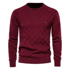 Diamond Knit Crew Sweater