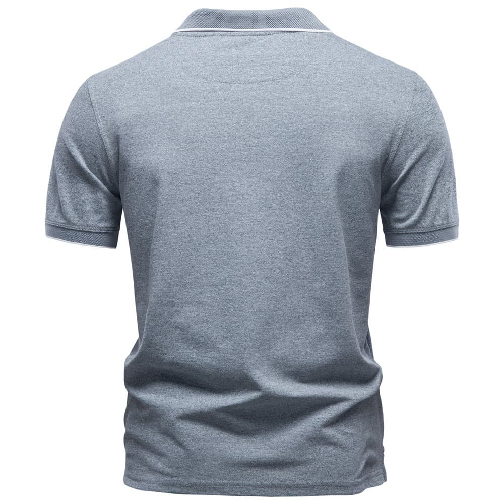 Men’s Refined Zip Collar Polo Shirt