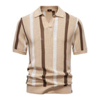 Striped Resort Polo Knit Shirt