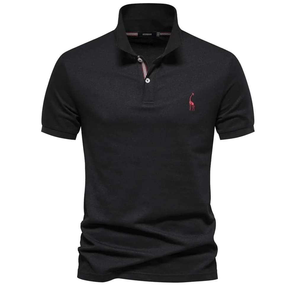 Men’s Cotton Blend Embroidered Polo Shirt