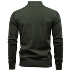 Men's Half-Zip Collar Cotton Sweater