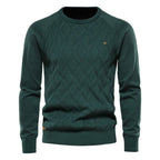 Diamond Knit Crew Sweater