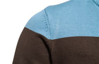 Classic Colorblock Zip-Up Knit Cardigan