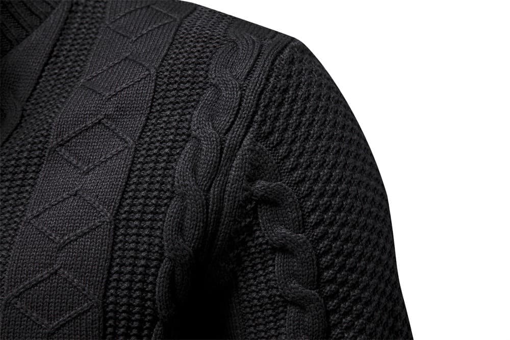 Men’s Classic Cable Knit Full-Zip Cardigan Sweater