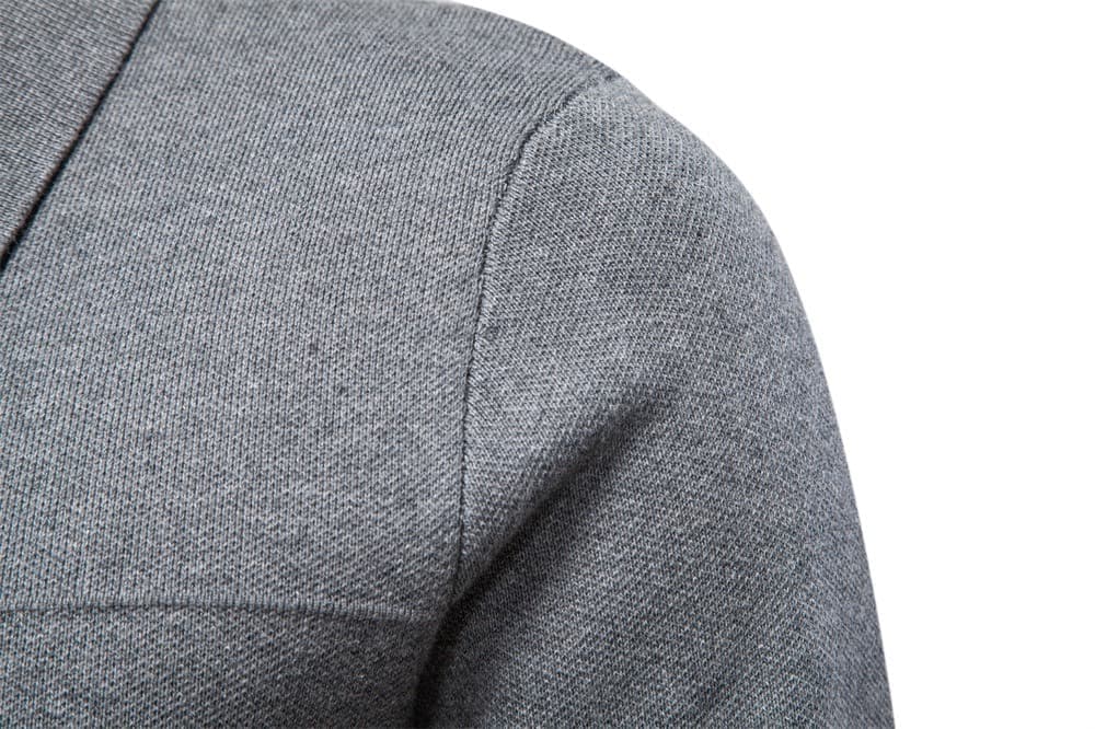 Men’s Full-Zip Collared Knit Cardigan