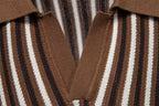 Men’s Vintage Stripe Knit Polo Shirt