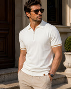 Striped Everyday Polo Knit Shirt