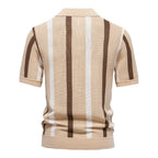 Striped Resort Polo Knit Shirt