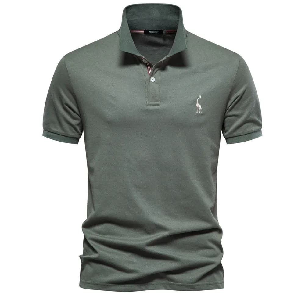 Men’s Cotton Blend Embroidered Polo Shirt