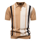 Men’s Colorblock Striped Knit Polo