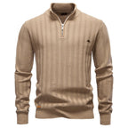 Men’s Textured Half-Zip Knit Sweater