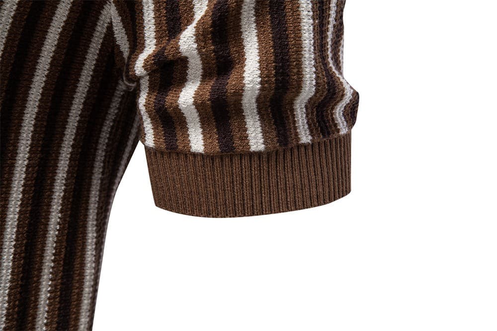 Men’s Vintage Stripe Knit Polo Shirt