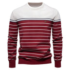 Classic Striped Crew Neck Knit Sweater