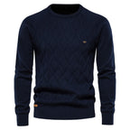 Diamond Knit Crew Sweater
