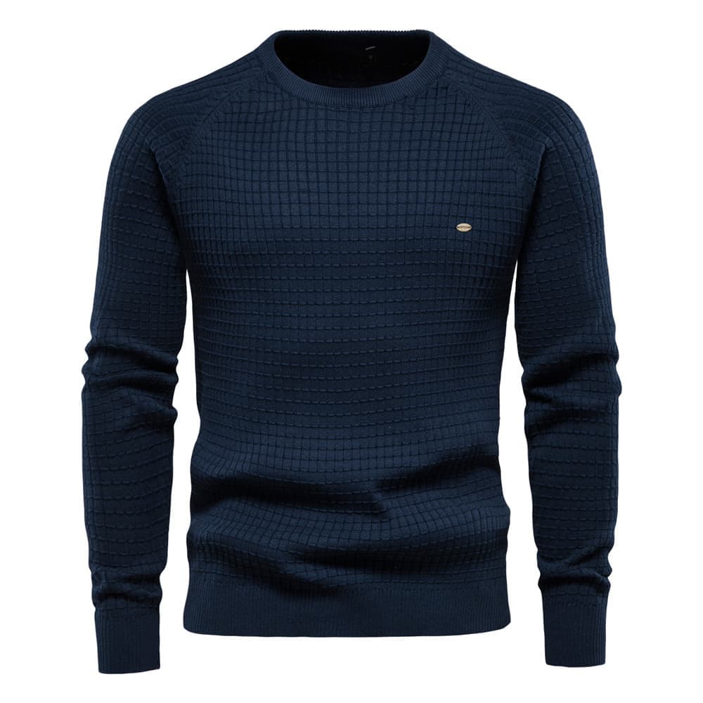 Classic Grid Crew Neck Sweater