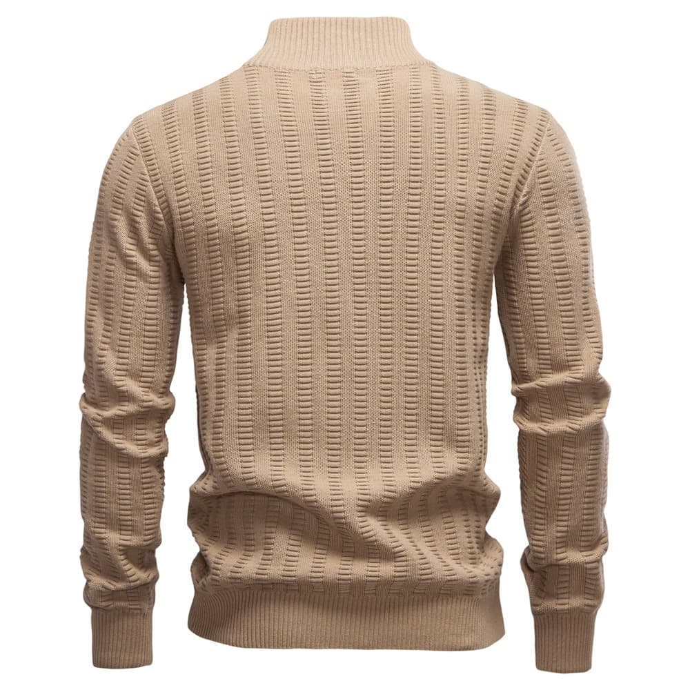 Men’s Textured Half-Zip Knit Sweater