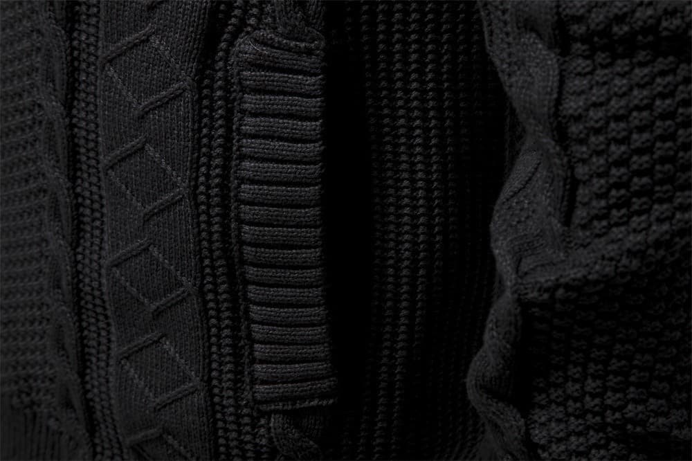 Men’s Classic Cable Knit Full-Zip Cardigan Sweater