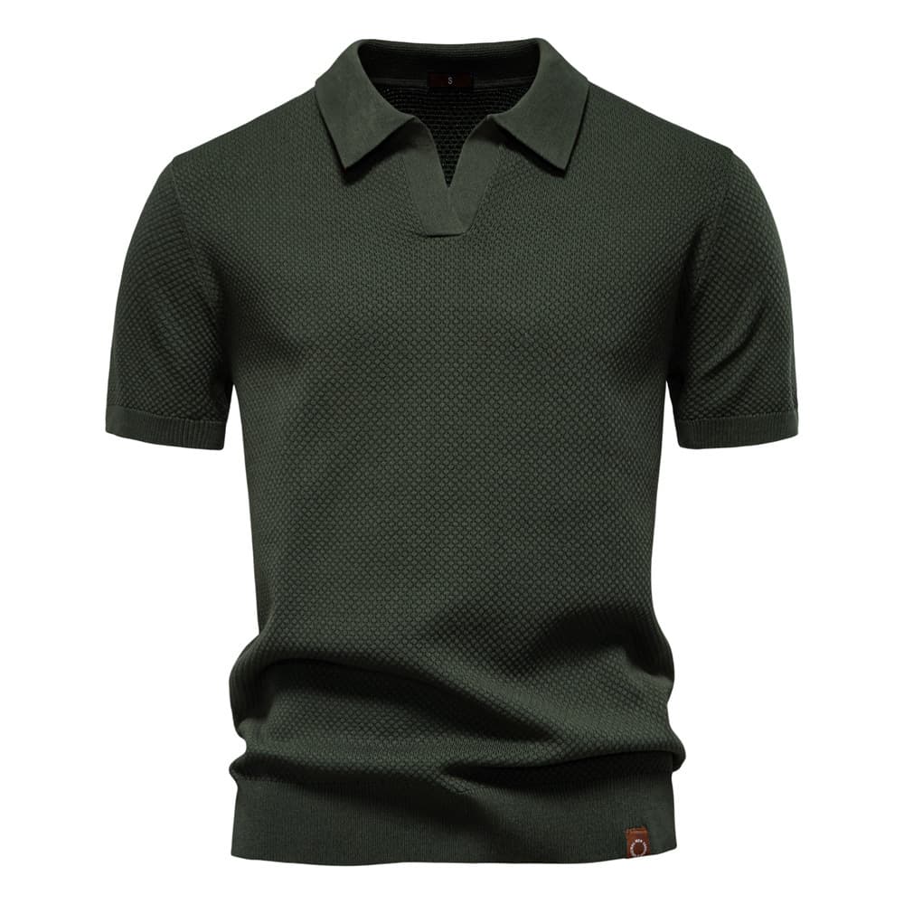 Men’s Minimalist Knit Polo Shirt