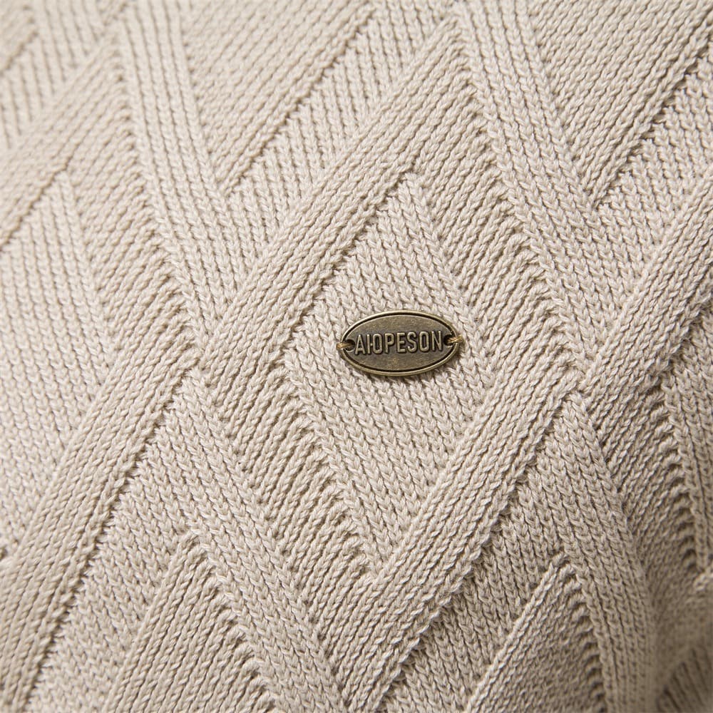 Diamond Knit Crew Sweater