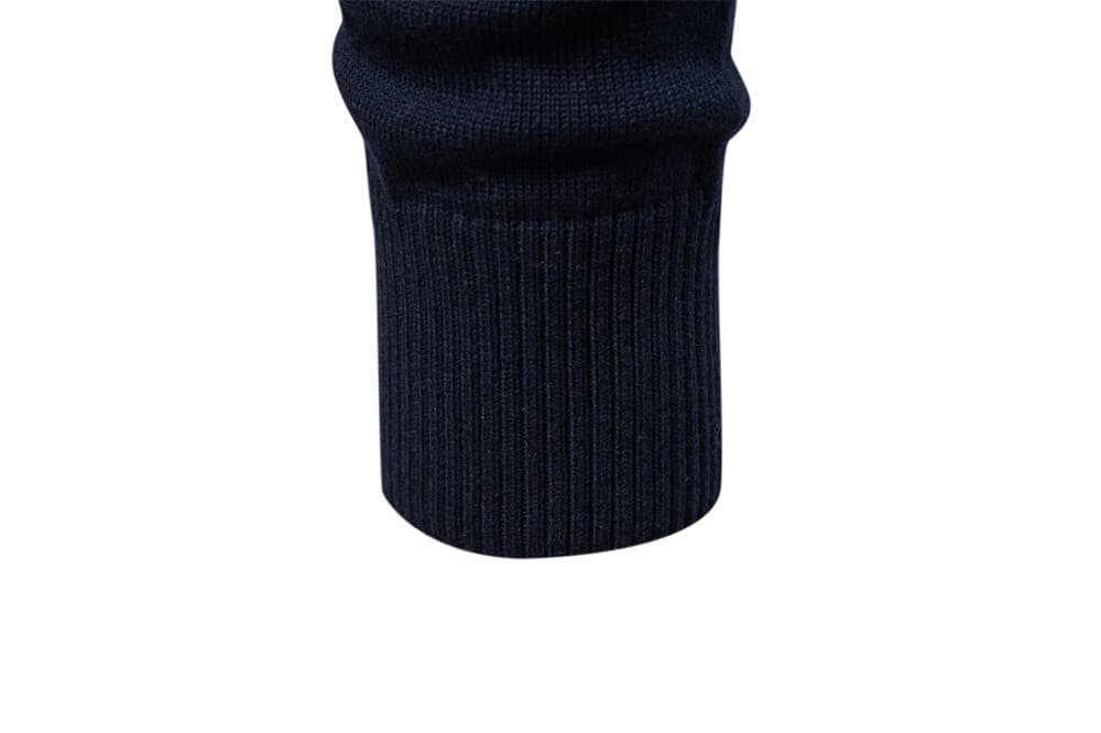 Men’s Half-Zip Striped Knit Sweater