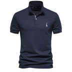 Men’s Cotton Blend Embroidered Polo Shirt