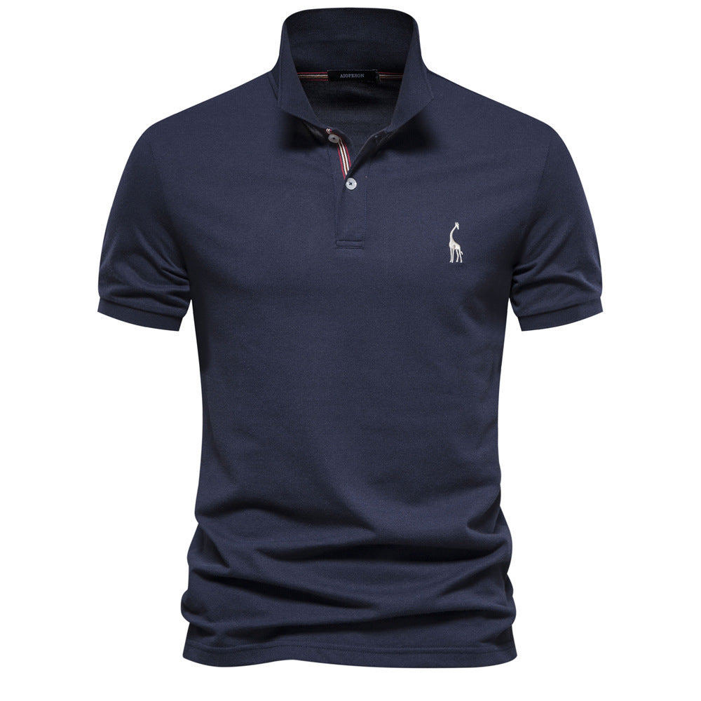 Men’s Cotton Blend Embroidered Polo Shirt