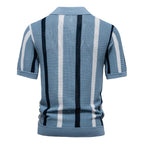 Striped Resort Polo Knit Shirt