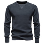 Men’s Waffle Knit Crewneck Sweater