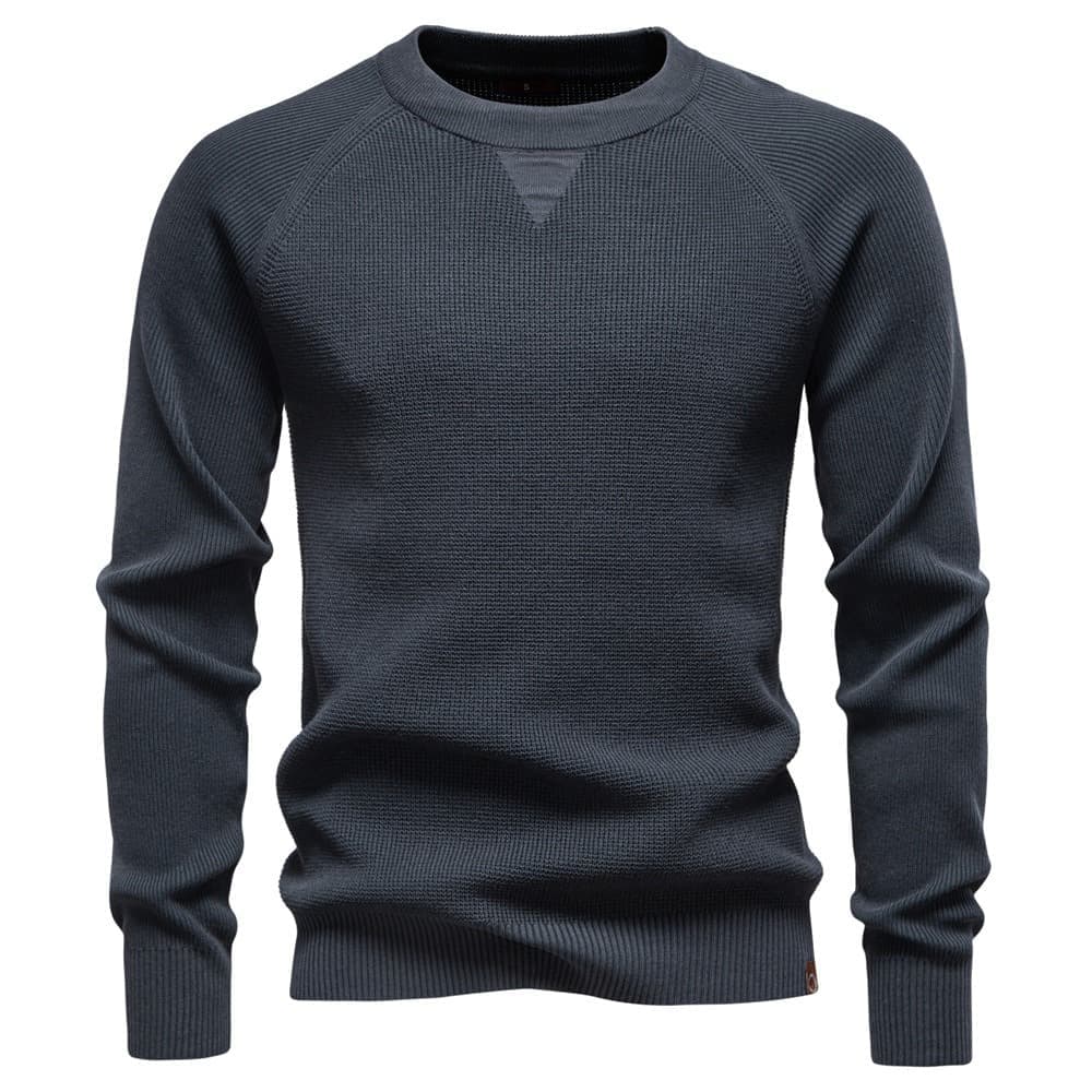 Men’s Waffle Knit Crewneck Sweater
