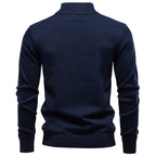 Men's Half-Zip Collar Cotton Sweater