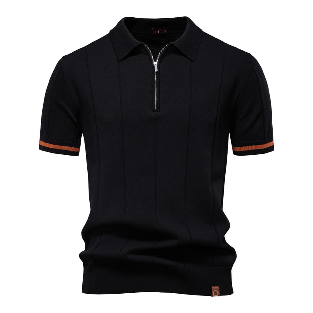 Striped Everyday Polo Knit Shirt