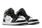 Jordan 1 Mid SE 'Black White Metallic Silver'